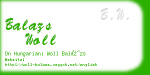 balazs woll business card